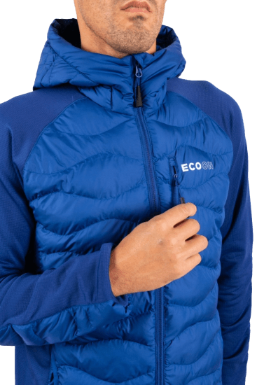 ECOON Active Hybrid Insulated with Cap Jacket Blue M Man
